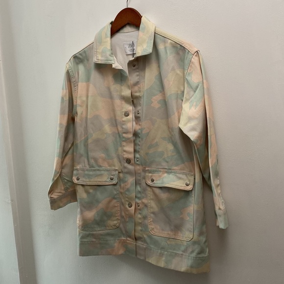 NWT Zara Printed Denim Nordic Jacket, Size 11-12 - Picture 4 of 15